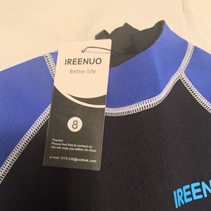 Wetsuit size 8 Black/blue neoprene 2.5 mm thick
